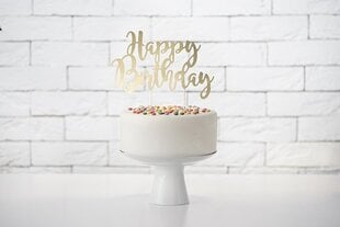 Наколки-декорации Happy Birthday 22,5cm (1 кор/ 50 шт) цена и информация | Праздничная одноразовая посуда | kaup24.ee