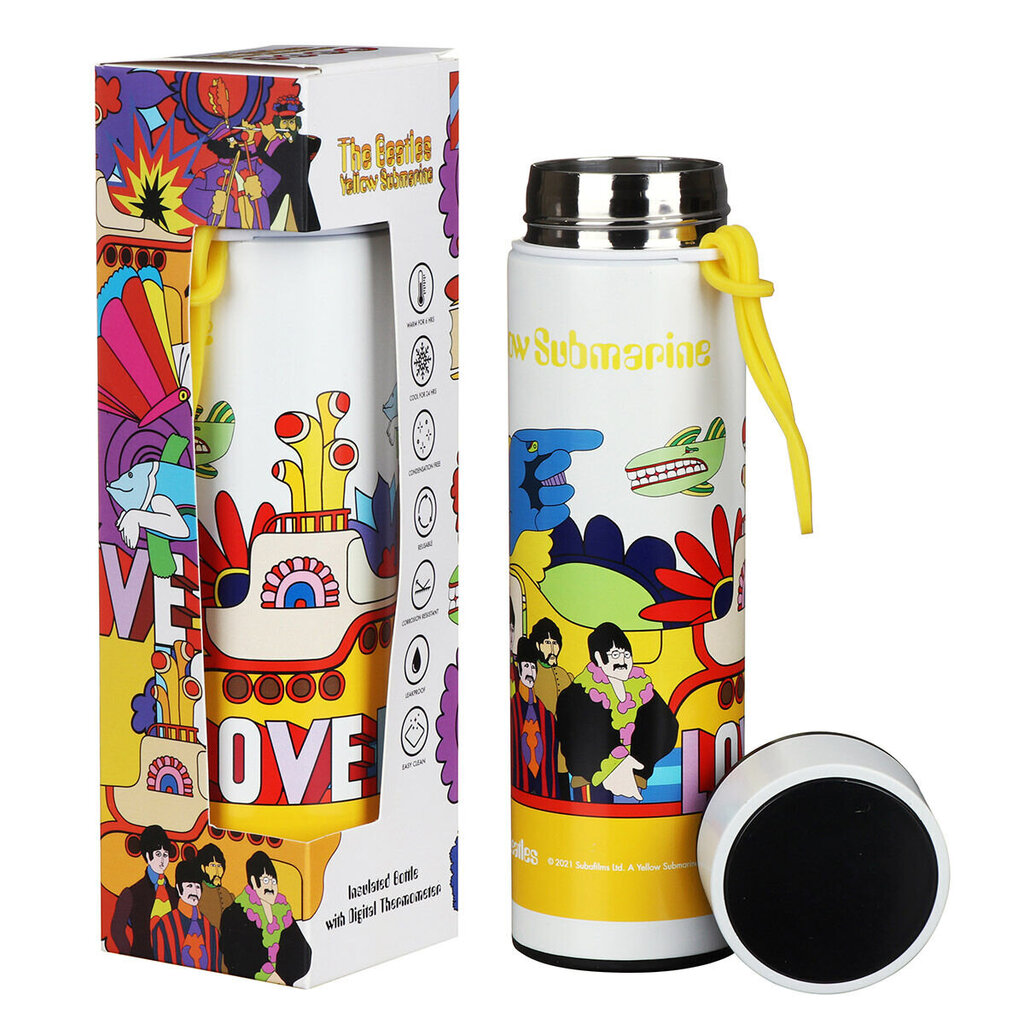 Termomeetriga termopudel – The Beatles Yellow Submarine hind ja info | Termosed, termostassid | kaup24.ee