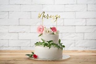 Наколки-декорации Mariage Gold 22,5 см (1кор/ 50 шт) цена и информация | Праздничная одноразовая посуда | kaup24.ee