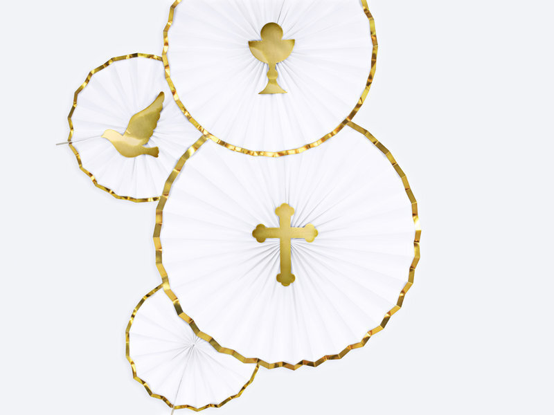 Tikukaunistus First Communion Gold 31,5 cm (1 pakk/ 6 tk) hind ja info | Ühekordsed nõud | kaup24.ee