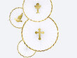 Tikukaunistus First Communion Gold 31,5 cm (1 pakk/ 6 tk) hind ja info | Ühekordsed nõud | kaup24.ee