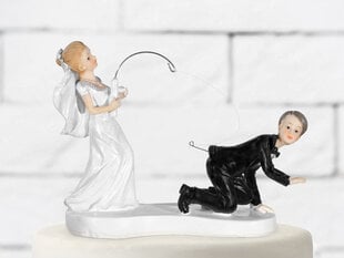 Украшение на торт Newly-weds with a fishing rod 13 см (1 кор/ 64 шт) цена и информация | Праздничная одноразовая посуда | kaup24.ee