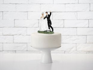 Украшение на торт Newly-weds with a soccer ball 14 см цена и информация | Праздничная одноразовая посуда | kaup24.ee