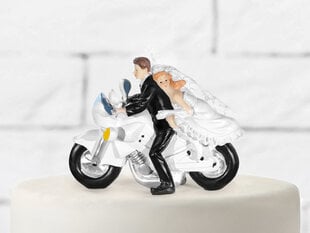 Украшение для торта Newly-weds on a Motorcycle 11,5 см цена и информация | Праздничная одноразовая посуда | kaup24.ee