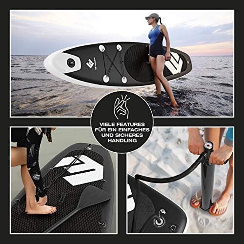 FitEngine Stand Up Paddle Board 10'8 | 325 x 76 x 15 cm | action cam mount | must valge hind ja info | Veesport | kaup24.ee