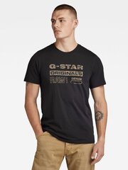 T-särk G-STAR Distressed Originals Slim Black D24420 336 6484 560023552 hind ja info | Meeste T-särgid | kaup24.ee