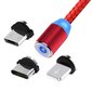 Magnetiline usb laadimiskaabel, 3in1 hind ja info | Mobiiltelefonide kaablid | kaup24.ee