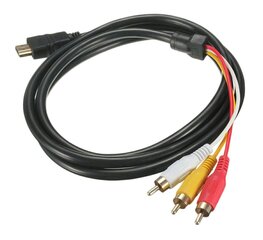 HDMI-kaabel VGA-le + heli 3x Chinch RCA hind ja info | Nutiseadmed ja aksessuaarid | kaup24.ee