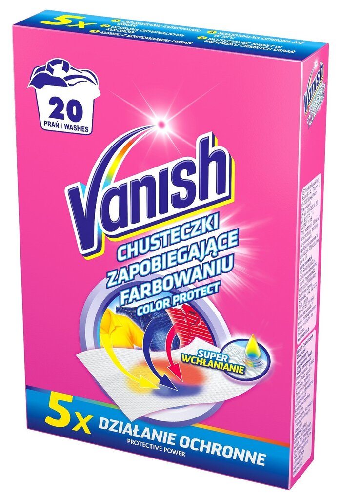 Värvipüüdja Vanish Color Protect, 10 tk hind ja info | Pesuvahendid | kaup24.ee