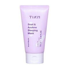 TIAM (Tube) Snail & Azulene Sleeping Mask, 100ml - Niisutav öömask asuleeniga hind ja info | Näomaskid, silmamaskid | kaup24.ee