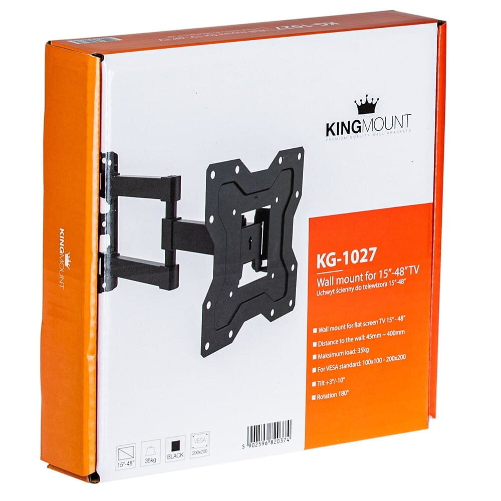 KG-1027 15-48-tollise LCD teleri kinnitus KING MOUNT цена и информация | Teleri seinakinnitused ja hoidjad | kaup24.ee