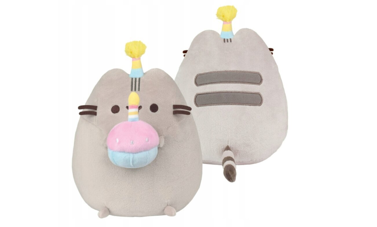 PUSHEEN koos koogiga mütsis 27cm SÜNNIPÄEVAPIDU hind ja info | Pehmed mänguasjad | kaup24.ee