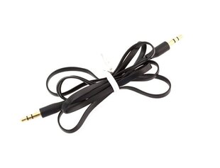 AUX kaabel 3,5mm 1M, must цена и информация | Адаптеры и USB-hub | kaup24.ee