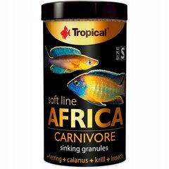 Kalatoit Tropical Soft Line Africa Carnivore 250 ml - 150 g цена и информация | Корм для живой рыбы | kaup24.ee