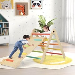Детский скалодром треугольник и стенка Costway цена и информация | Развивающие игрушки | kaup24.ee