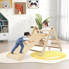 Детский скалодром треугольник и стенка Costway цена и информация | Развивающие игрушки | kaup24.ee
