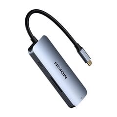 MOKiN 7 in 1 Multiports Hub USB-C to 3x USB3.0+ SD|TF + HDMI + PD (silver) цена и информация | Адаптеры и USB-hub | kaup24.ee