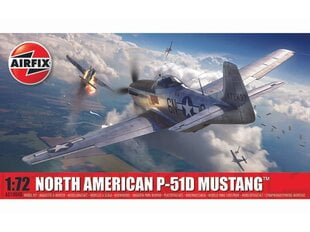 Airfix - North American P-51D Mustang, 1/72, A01004B цена и информация | Конструкторы и кубики | kaup24.ee
