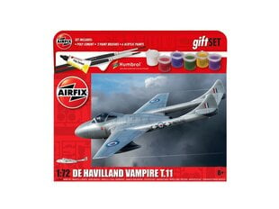 Airfix - De Havilland DH 100 Vampire T.11 подарочный набор, 1/72, A55204A цена и информация | Конструкторы и кубики | kaup24.ee