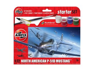 Airfix - North American P-51D Mustang подарочный набор, 1/72, A55013 цена и информация | Конструкторы и кубики | kaup24.ee