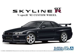 Aoshima - Nissan Skyline R34 GT-R V-Spec II '02 Custom Wheel, 1/24, 06695 hind ja info | Klotsid ja konstruktorid | kaup24.ee