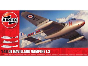 Airfix - De Havilland DH 100 Vampire F.3, 1/48, A06107 hind ja info | Klotsid ja konstruktorid | kaup24.ee