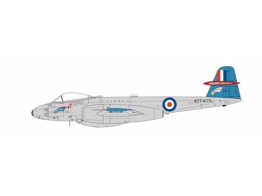 Konstruktor Airfix - Gloster Meteor F.8, 1/48, A09182A цена и информация | Klotsid ja konstruktorid | kaup24.ee