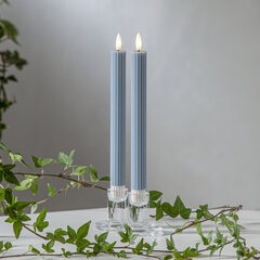 LED Dinner Candle 2P Flamme Stripe 061-69 цена и информация | Подсвечники, свечи | kaup24.ee