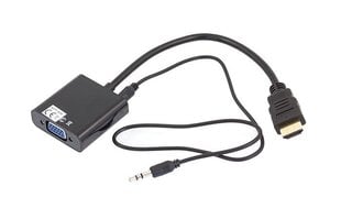 Kaabli üleminek HDMI - VGA + AUDIO hind ja info | USB jagajad, adapterid | kaup24.ee