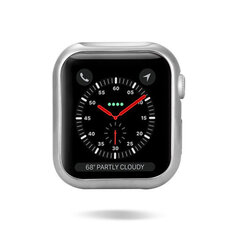 Kaitseümbris Apple Watch 4 40mm silver and transparent цена и информация | Аксессуары для смарт-часов и браслетов | kaup24.ee