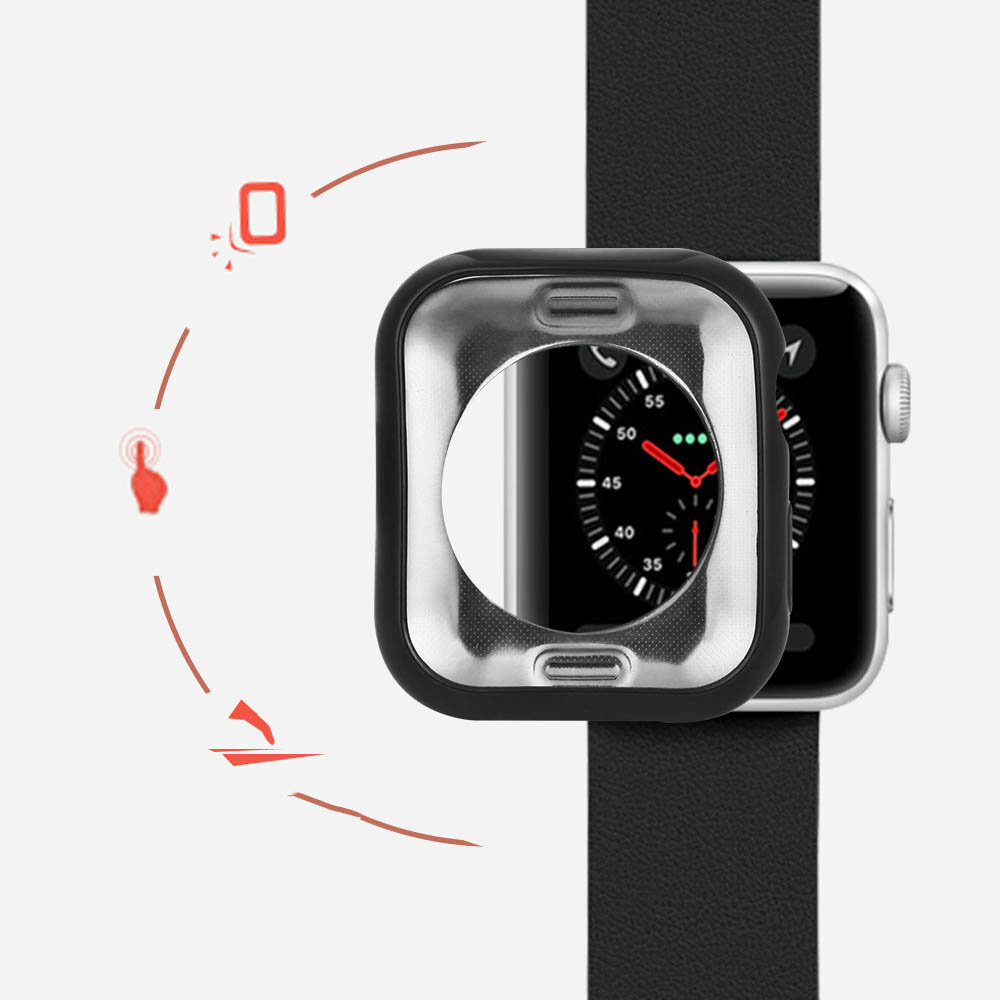 Kaitseümbris Apple Watch 4 40mm silver and transparent hind ja info | Nutikellade ja nutivõrude tarvikud | kaup24.ee