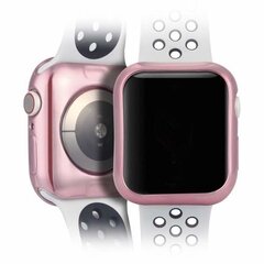 Kaitseümbris Apple Watch 4 44mm pink and transparent hind ja info | Nutikellade ja nutivõrude tarvikud | kaup24.ee