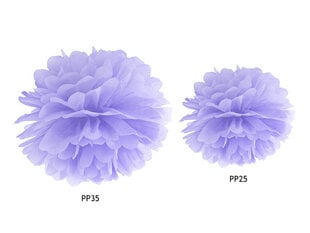 Pom pom, violetne, 25 cm hind ja info | Peokaunistused | kaup24.ee