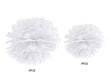 Pom pom, valge, 25 cm (1 karp/ 100 pakki) цена и информация | Peokaunistused | kaup24.ee