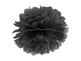 Pom pom, must, 25 cm hind ja info | Peokaunistused | kaup24.ee