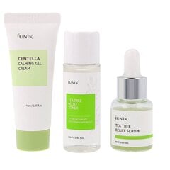 IUNIK - Centella Mini Set (tooner + seerum + kreem) - kosmeetika reisikomplekt centella asiaticaga цена и информация | Сыворотки для лица, масла | kaup24.ee