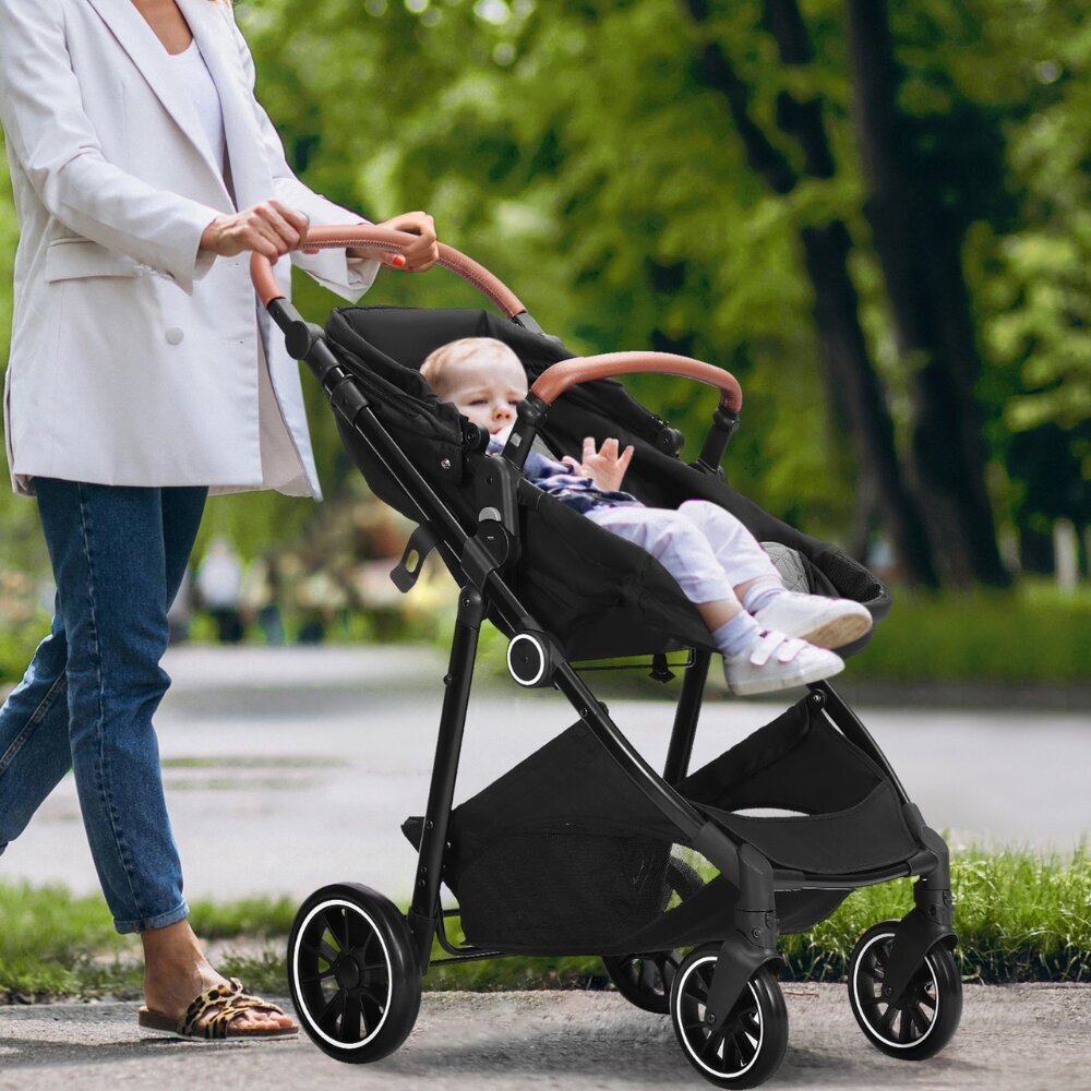 Baby Buggy laste vanker Vevor, must hind ja info | Vankrid, jalutuskärud | kaup24.ee