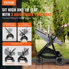 Baby Buggy laste vanker Vevor, hall hind ja info | Vankrid, jalutuskärud | kaup24.ee