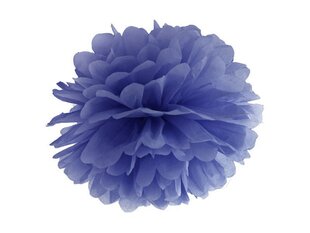 Pom pom, tumesinine, 25 cm (1 karp/ 100 pakki) цена и информация | Праздничные декорации | kaup24.ee