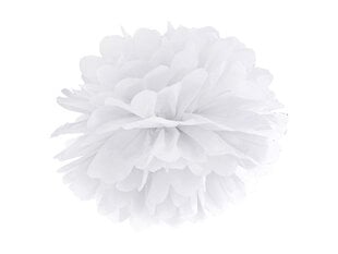 Pom pom, valge, 35 cm цена и информация | Праздничные декорации | kaup24.ee