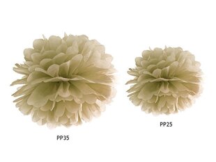 Помпоны, золотые, 35 см (1 коробка/ 100 упаковок) цена и информация | Праздничные декорации | kaup24.ee