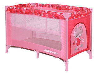 Дорожный манеж кроватка Kikkaboo Pyjama Party Pink Fox цена и информация | Манежи для детей | kaup24.ee