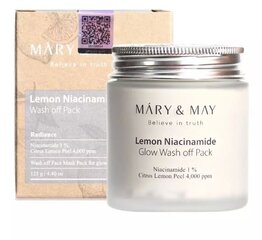 Mary&May - Lemon Niacinamide Glow Wash off pakend, 125g - Helendav savimask цена и информация | Маски для лица, патчи для глаз | kaup24.ee