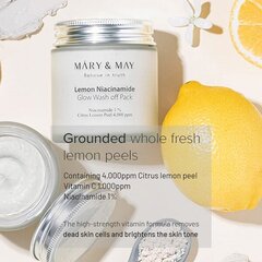 Mary&May - Lemon Niacinamide Glow Wash off pakend, 125g - Helendav savimask hind ja info | Näomaskid, silmamaskid | kaup24.ee