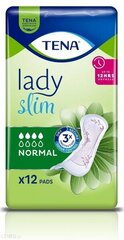 Вкладыш анатомический Tena Lady Slim Normal, 12 шт. цена и информация | Тампоны, гигиенические прокладки для критических дней, ежедневные прокладки | kaup24.ee