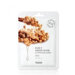 YADAH - Daily Green Mask Natto Collagen, 25ml - niisutav ja pinguldav lehtmask hind ja info | Näomaskid, silmamaskid | kaup24.ee