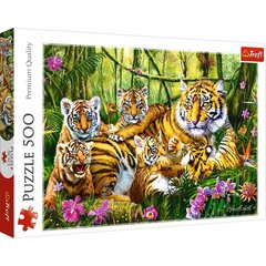 Пазл Trefl Семейство тигров, 500 д. цена и информация | Пазлы | kaup24.ee
