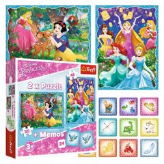 Pusle komplekt + memokaardid Trefl Princess 2 in 1 hind ja info | Pusled | kaup24.ee