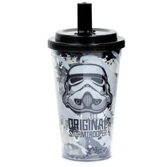 Kahekordsete seinte ja põhuga purunematu kruus - Stormtrooper 500ml hind ja info | Termosed, termostassid | kaup24.ee