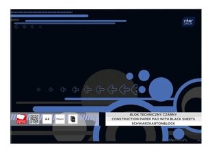 Блокнот технический формата A4 с черной обложкой, 10 листов цена и информация | Тетради и бумажные товары | kaup24.ee